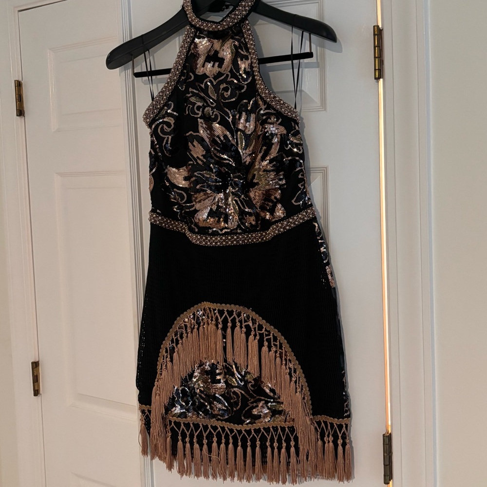 12 tribe sequin and fringe dress size XL